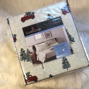 NEW Cuddl Duds Twin Flannel Sheets- Farm Trucks & Trees